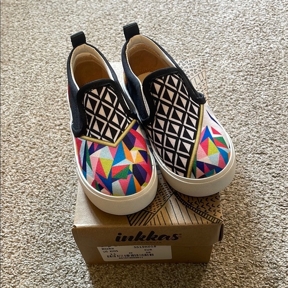 inkkas Other - NWT Kids Inkkas Black and White Geometric Blake Slip On Sneakers SZ 11T